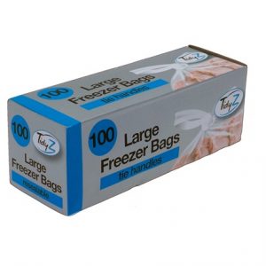 100 LARGE FREEZER BAG TIE HANDLES