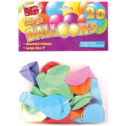 PARTY CRAZE - 9" LARGE BALLOONS -