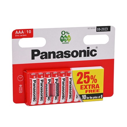 PANASONIC - AAA - 8+2 FREE PACK