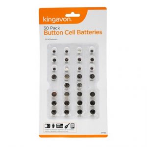 KINGAVON - ASSORTED BUTTON CELL BATTERIES - 30 PK
