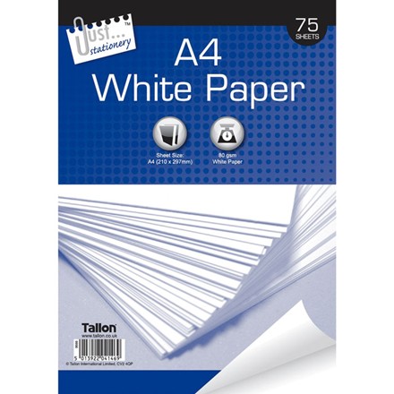 JUST STATIONERY - A4 COPIER PAPER - 75 SHEETS