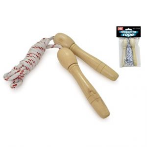 SUMMER FUN - 2.3M WOODEN HANDLE SKIPPING ROPE
