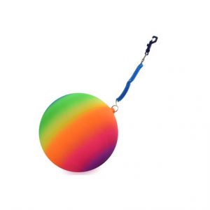 10" NEON RAINBOW BALL WITH KEYRING