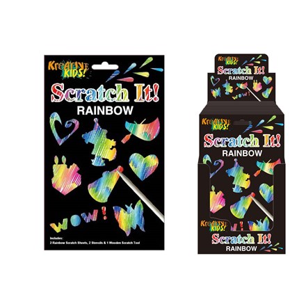 KREATIVE KIDS - RAINBOW SCRATCH IT STENCILS