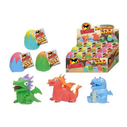REVERSIBLE DINOSAUR EGG - 3ASST