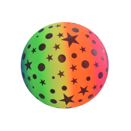 9" RAINBOW STARS & MOONS BALLS - DEFLATED