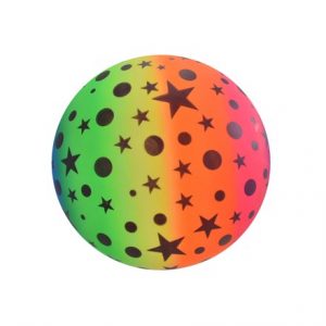 9" RAINBOW STARS & MOONS BALLS - DEFLATED