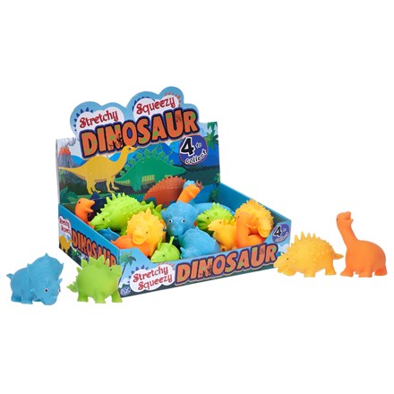 SQUEEZY STRETCHY DINOSAUR - 4ASST