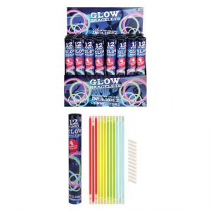 GLOW BRACELETS W/ CONNECTORS - 4 ASSORTED