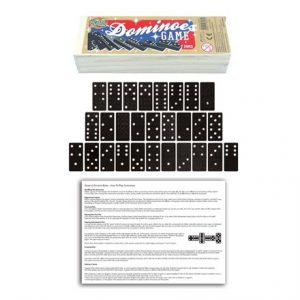 DOMINOES IN WOODEN BOX - 28PC