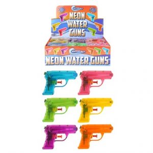 NEON WATER GUN 11CM - 6 ASST COLOURS