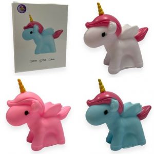 UNICORN NIGHT LIGHT 15CM - ASST