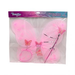 FAIRY WINGS , WAND & H/BAND PRINCESS SPARKLE