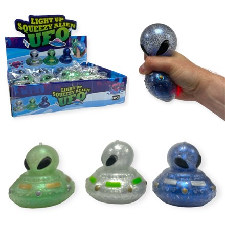 UFO LIGHT UP ALIEN 8CM