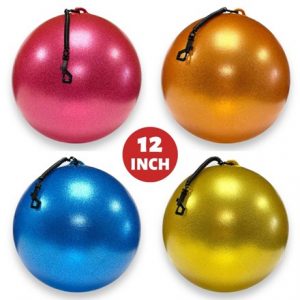 12'' GLITTER BALL WITH DOUBLE SPRING CLIP