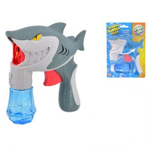 FRICTION SHARK BUBBLE GUN ON BLISTER CARD