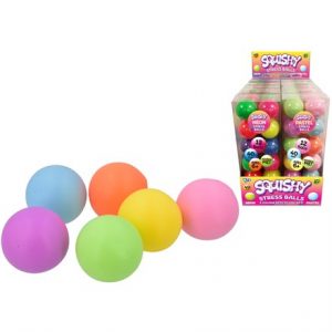 4CM SQUISHY BALL IN DISPLAY BOX