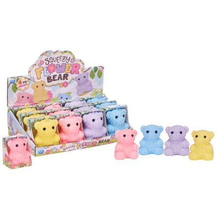 SQUEEZY FLOWER BEAR 9.5CM