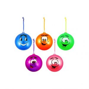 SMELLY SMILE FACE BALL PVC WITH KEYRING