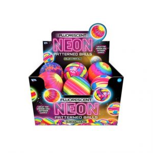 INFLATED NEON PRINTED BALL 10CM
