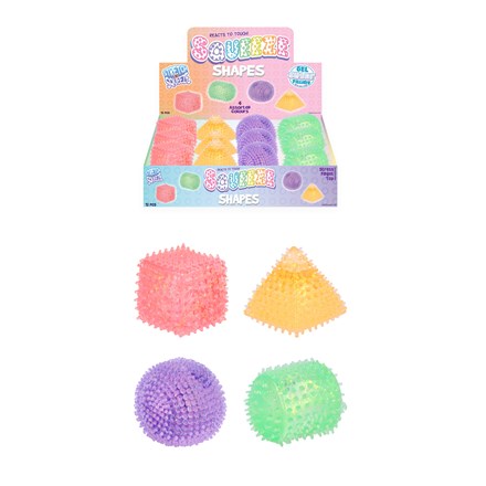 SQUEEZE BOBBLY SHAPES W/SUGAR & SPARKLE 6.5CM