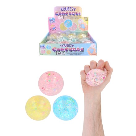 SQUEEZY CONFETTI BALL 6CM