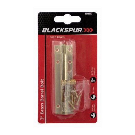 BLACKSPUR - 3" BRASS BARREL BOLT