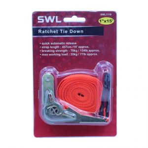 SWL - RATCHET TIE DOWN - 15FT X 1 INCH