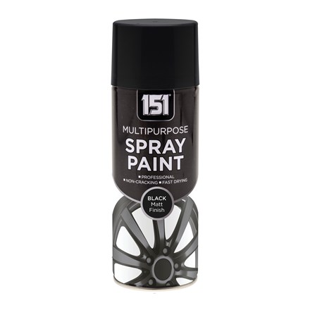 151 - MULTIPURPOSE SPRAY PAINT BLACK MATT 400ML