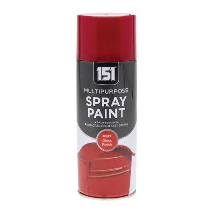151 - MULTIPURPOSE SPRAY PAINT RED GLOSS 400ML