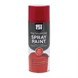 151 - MULTIPURPOSE SPRAY PAINT RED GLOSS 400ML