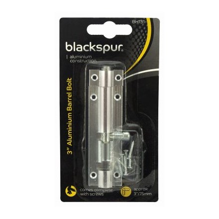 BLACKSPUR - ALUMINIUM BARREL BOLT - 3"