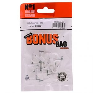 VALUE BRAND - CABLE CLIPS 8MM -