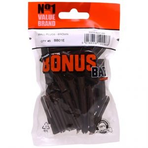 VALUE BRAND - BROWN WALL PLUGS -
