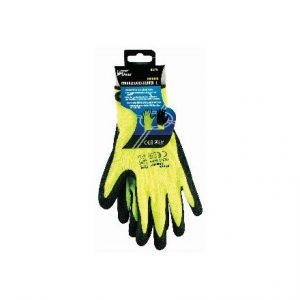 HIGH VIS CRINKLE LATEX GLOVES - L