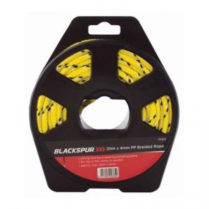 20M X 4MM PP BRAIDED ROPE ON REEL