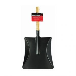 BLACKSPUR - METAL DUST PAN WITH WOODEN HANDLE