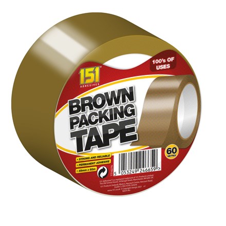 151 - BROWN PACKING TAPE 60MX48MMX0.045MM