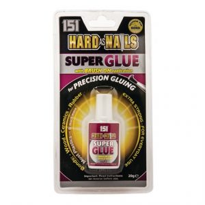 151 - HARD AS NAILS SUPER GLUE WITH BRUSH 20G