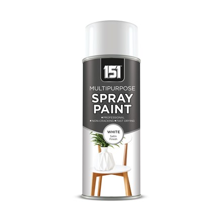 151 - WHITE SATIN SPRAY PAINT - 400ML