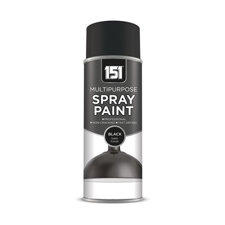 151 - BLACK SATIN SPRAY PAINT - 400ML