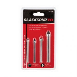 BLACKSPUR - 4PC TILE AND GLASS DRILL BIT SET