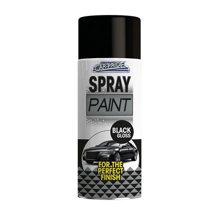 CARPRIDE - BLACK GLOSS SPRAY PAINT - 400ML