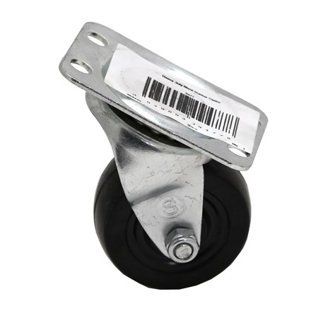 CASTRO BLACK RUBBER  WHEEL SWIV/PLATE 50MM