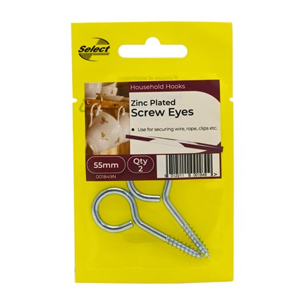 SELECT - SCREW EYES 55MM - 2PACK