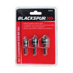 BLACKSPUR - 3PC COUNTERSINK DRILL BIT SET