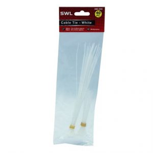 SWL - WHITE CABLE TIES 2 SIZES -