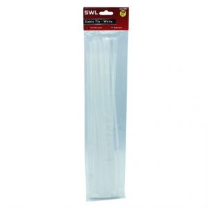 SWL - WHITE CABLE TIES 38 X 480MM -