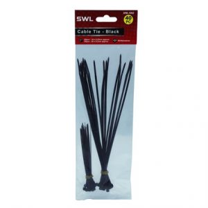 SWL - BLACK CABLE TIES 2 SIZES -