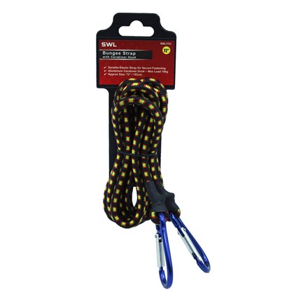 SWL - 72" BUNGEE STRAP WITH CARABINER HOOK